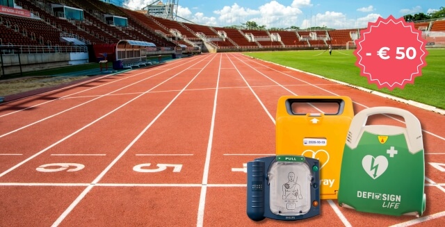 Sportzomeractie 50 euro korting op alle AED's